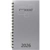 INTEMPO. Ricambio agenda MOOD spiralato 8 x 13 cm settimanale 2026 + omaggio segnalibro