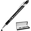 STREADVE Penna Personalizzata con Incisione Logo Nome Penne Personalizzate Penne Personalizzabili Regalo Penna Personalizzabile per Ufficio Laurea Compleanno Donna Uomo Universitari, Nero