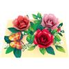 ORIGAMO Originali Biglietto Roses Pop-Up - Roses - Biglietto regalo 3D per compleanno e ricorrenze, Biglietto di auguri con busta ideale per stupire