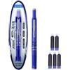 drburpily Penna stilografica Twsbi Eco con cartucce ricaricabili per una scrittura sostenibile. Penna stilografica retrattile Clictek con inchiostro blu, Blu profondo, CancellabileBlu1+5