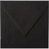 Briefumschläge24Plus 25 buste da 11,0 x 11,0 cm, 110 x 110 mm, colore nero, chiusura con incollaggio a umido, grammatura: 120 g/m²