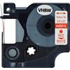 vhbw Cassetta nastro compatibile con Dymo Rhino 6000, 5000, 5200, 4200 etichettatrice 7m x 12 mm rosso su bianco