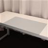 Lifup Sottomano da Scrivania in Similpelle Impermeabile, Struttura in Acciaio con Profilo a L, Tappetino per Scrivania Antiscivolo per Ufficio Casa Decoro Grigio 90 x 60 x 2 cm
