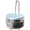 Kbnuetyg Distributore di acqua per gatti - Fontana automatica 1L USB senza fili, abbeveratoio trasparente con protezione anti-surriscaldamento | Fontana silenziosa per animali domestici
