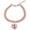 Generic Collare con diamanti per gatto, collana regolabile in cristallo, collari per cuccioli di gattino (10-20 cm, rosa)