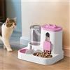 Generic 2025 - Mangiatoia e abbeveratoio automatico per animali domestici, dispenser e ciotola 2 in 1 con serbatoio di grande capacità, per gatti e cani di piccola taglia media, stazione di alimentazione