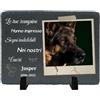 Umitive Lapide Personalizzata per Animali Domestici - Targa Commemorativa Quadrata con Foto e Nome - Regalo per la Perdita di Un Cane - Decorazione per Cimitero per Animali (Style M)