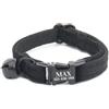 Generico Collare di gatto in velluto artificiale morbido personalizzato, Tag personalizzato del gatto, Collare del gatto inciso laser del bottone del metallo, circonferenza del collo 16-32 cm(Nero)