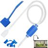 JRJRN 1.45m Pompe per La Pulizia Dell'acquario, Pompa Pulizia Acquario con Spazzola e Morsetto del Tubo, Pulitore di Ghiaia per Acquari Cambio Acqua di Pulizia del Serbatoio di Vetro