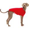 Croci Siviglia - Maglioncino dolcevita invernale per cani, giacca cappotto con foro guinzaglio pettorina e elastici zampe, colore Rosso, taglia 65 cm