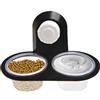 Generic per cibo e acqua per rettili, tazze per mangime per gechi, dispenser con 4 tazze con vassoio per accessori per tarantola, rana, lucertola, camaleonti, eremita, granchio, e altri