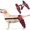 PETCUTE Ginocchiera per Cani con Strisce Riflettenti - Regolabili Tutore Cane Zampe Posteriori per Cani,per Lesioni e Distorsioni, Supporto Riabilitativo e Lussazione Rotula-L(Rosso)