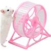Generic Ruota da corsa per criceti, ruota silenziosa da 14 cm con supporto, gabbia interna per criceti, piccoli animali domestici, giocattolo per esercizi per cincillà, coniglietti, ricci, gerbilli e fitness