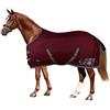 Horses, Coperta da Paddock per Cavallo Turnout 400 gr, Impermeabile, Resistente, Imbottita, con Cinghie ad Incrocio, BORDEAUX, 145 cm
