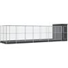 vidaXL Voliera con Estensione Argento 830x203x216 cm in Acciaio, Gabbia per Uccelli, Ampia Gabbia per Uccelli, Gabbia per piccioni