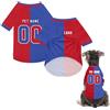 Generico Maglietta Sportiva Personalizzata per Tutti i Cani, Maglia Calcio Personalizzata con Logo, Nome e Numero per Animali Sportivi (Blu)