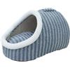 YOUCAI Cuccia Cane Gatto Interno Lavabile Peluche Tenda Casetta per Cani Gatti con Cuscino Rimovibile Lettino per Cani Morbido Divano per Cani,Blu,60x30x25cm
