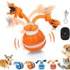Pnedeodm Interactive Smart Rolling Pet Ball, Chase Buddy Dog Toy for Boredom Relief, Active Rolling Ball with Tail for Dogs, Cat Toys Interactive for Indoor Cats & Dogs (A - Orange)