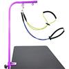 Pssopp Fune di ritenuta per cani senza sedere Haunch Holder Pet Governare Loop Noose Fune in acciaio inox Restraint Cappio per tavoli da toelettatura (giallo e blu)