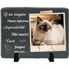 Umitive Targa Commemorativa per Gatti con Foto - Pietra Tombale Personalizzata, Regalo di Condoglianze per la Perdita del Tuo Animale, Decorazione da Giardino (Style M)