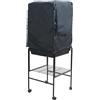 Pet's Solution - Gabbia Pappagallo Spaziosa con Verniciatura Bianca Atossica, Apribile, con Posatoi e Trespolo in Legno, 2 Mangiatoie, Vassoio Estraibile, Carrello con Ruote e Copertura Notturna