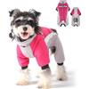 Duuclume Cappotto invernale per cani, giacca calda per animali domestici, regolabile, impermeabile, a 4 gambe, con anello a D e strisce riflettenti, per cani di piccola e grande taglia (fucsia, XL)