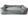Halkalife Divano per Cani Impermeabile e Resistente all'abrasione. Divano Lussuoso e Glamour per Un Cane o Un Gatto. Letto Morbido per Cani. (M (80x50x18 cm), Grigio)