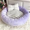 FANSU Cuccia per Gatti Letto per Cani Gatto, Morbido Tondo Cuccia Letto per Canile Estraibile E Letto per Cane Gatto Pet Materassini Imbottiti (Viola,S/45cm)