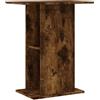 vidaXL Supporto Acquario 60,5x36x72,5 cm Legno Multistrato Rovere Fumo, Mobile per Acquario, Supporto per Acquario in Legno, mobiletto per Acquario