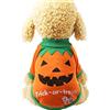 FANSU Vestiti del Cane Halloween Vestiti Caldi Cucciolo Vestito Pet Felpa Maglione Morbido Abbigliamento Cani di Piccola Taglia Divertente Pet Costume Scherzo del Gatto (M,Zucca)