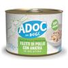 Adoc Naturally Premium, Cibo Umido Complementare per Cani Filetti di Pollo con Anatra, 24 Lattine da 170 grammi in Gelatina Senza Conservanti e Coloranti