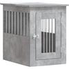 vidaXL Gabbia Cani Arredamento Grigio Cemento 45x62x59cm Multistrato
