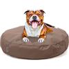 Avalon - Cuscino Cane Sfoderabile e Lavabile Medio in Tessuto Jive Antistrappo Premium, Materasso Cane Anatomico e Impermeabile, Cuccia per Cani Antipelo, Made in Italy(Frisbee 80cm-Tortora)