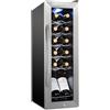 SCHMÉCKÉ - Refrigeratore per vino da 12 bottiglie con lucchetto, grande cantina non incassata per vino rosso, bianco, champagne o spumante, frigorifero digitale con controllo della temperatura 41f-64f
