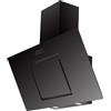 Respekta Cappa cucina inclinata con spazio per la testa | Cappa cucina verticale 90 cm | Scocca in metallo con vetro nero | Funzione di scarico e ricircolo | CH22010|90SBZ | B | 54 - 62 dB