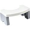 HOLIDYOYO Sgabello per Toilette in Pp Bianco Design Antiscivolo e Capacità di Carico Elevata, Semplice Stile, Adatto per Tutta la Famiglia in Bagno