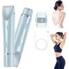 Kouamor Rasoio per il corpo 2 in 1 per zona bikini, rasoio elettrico liscio 2 colori, rasoio elettrico per gambe e braccia da donna, ricaricabile tramite USB, indolore, rasoio elettrico per zona bikini,