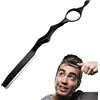 Acunny Rasoio per capelli, rasoio per acconciatura, manico in lega in acciaio inox, strumento per taglio capelli, manico antiscivolo, struttura per capelli