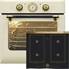 Kaiser Olan Kaiser set di cottura Autarkic forno da incasso EH 6432 ElfBE Eco+KCT 6745 AD, Retro, Elettrico, Girarrosto, 10 funzioni + Esclusivo Autarkers Felx Zone Piano cottura a induzione 60cm