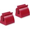 TopHomer 2 PC Scheezer Dentifricio Dospitante Despensatore Crema da dentifricio del bagno Despensatore del supporto per dentifricio per il bagno Risparmia il dentifricio, rosso