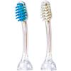 emmi-dent 2x SB2 Testine Spazzolino (1x Blu + 1x Bianco) I Spazzolini di ricambio ideali per i portatori di apparecchi ortodontici I per gli Spazzolini da Denti a Ultrasuoni Metallic e Professional