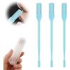 Generic Rasoio per peli del naso, coltello manuale per peli del naso a doppia faccia, 2 in 1 rotante manuale per la pulizia e il taglio dei peli del naso, tagliacapelli nasale 2 in 1 (blu cielo)