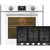 Kaiser Set forno EH 6326 W+KCG 9387 Turbo, forno elettrico da incasso, 79L, 10 funzioni+piano cottura a gas da incasso 90 cm, controller in acciaio inox