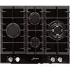 Kaiser Olan Kaiser KCG 6394 Turbo piano cottura da incasso a gas 60 cm da incasso, autosufficiente, fondo nero in vetro/ceramica, 3,8 KW/Telaio inox con effetto ANTI Touch/gas naturale e gas propano