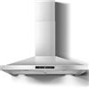 Zomagas Cappa da cucina da 76,2 cm, in acciaio inox, montaggio a parete, convertibile senza canalizzazione, cappa di sfiato con 3 velocità, controllo touch, filtri a rete a 5 strati, luci LED a