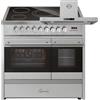 GURARI GCH E 912 DF X+CH 5001 - Fornello elettrico da 90 cm, con 1 estrattore telescopico, doppio forno + cappa aspirante, 90 cm