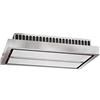 Baumann Coperchio ventilato 120x60cm, ventilatore a soffitto in acciaio inox/ebm-Pabst-Motor/aspirazione potente 940m3/h e silenzioso/cappa aspirante con aspirazione/purificatore d'aria tramite ionizzazione.