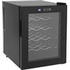 WOLEGM Frigorifero per bevande, mini frigorifero con porta in vetro temperato, refrigeratore elettrico per 20 bottiglie, minibar, per ufficio, camera da letto, frigorifero indipendente con LED, 39 dB
