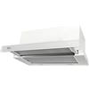 Gurari Cappa schermo piatto GCH B 117 WH Prime Incl. tubo flessibile, set di scarico, cappa da cucina 60 cm, vetro bianco, 1000m³/h, aspirazione molto potente, aria estratta, ricircolo dell'aria