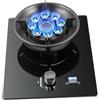 ARrase Piano Cottura A Gas In Vetro Temperato, Piano Cottura A Nove Camere/Fornello A Gas Singolo Incorporato, Accensione A Impulsi, Facile Da Pulire, Adatto for Uso Interno (Size : NG)
